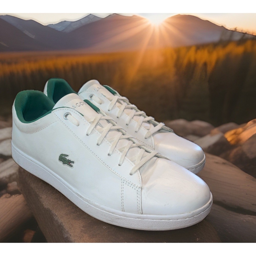 Lacoste Hydez 119 Shoes Men 11 White Green Gator Logo Preppy